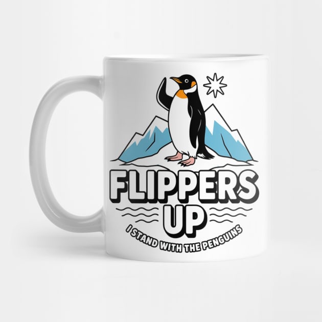Flippers-Up-I-Stand-With-The-Penguins by ArtistTee ⭐⭐⭐⭐⭐